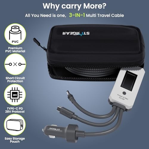Starlink Mini Cable 10FT/3M, 3 in 1 Cable with Digital Voltage Display &