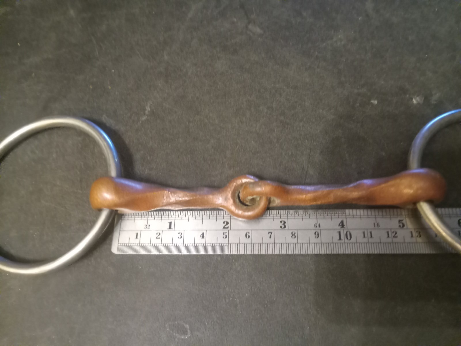used loose ring snaffle bit 5 in copper mouth slow twist