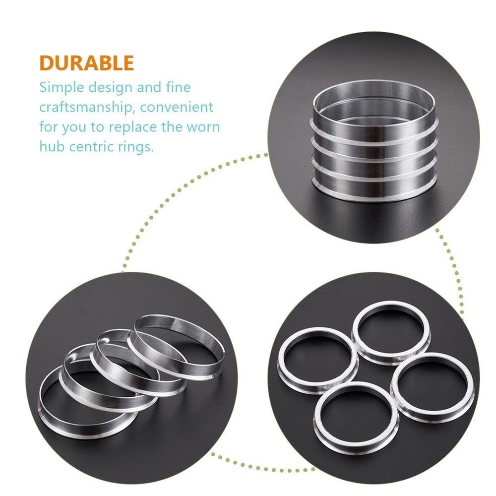 3 Pack Car Wheel Spacers Hub Decor Bore Adapter Kit Centering Rings