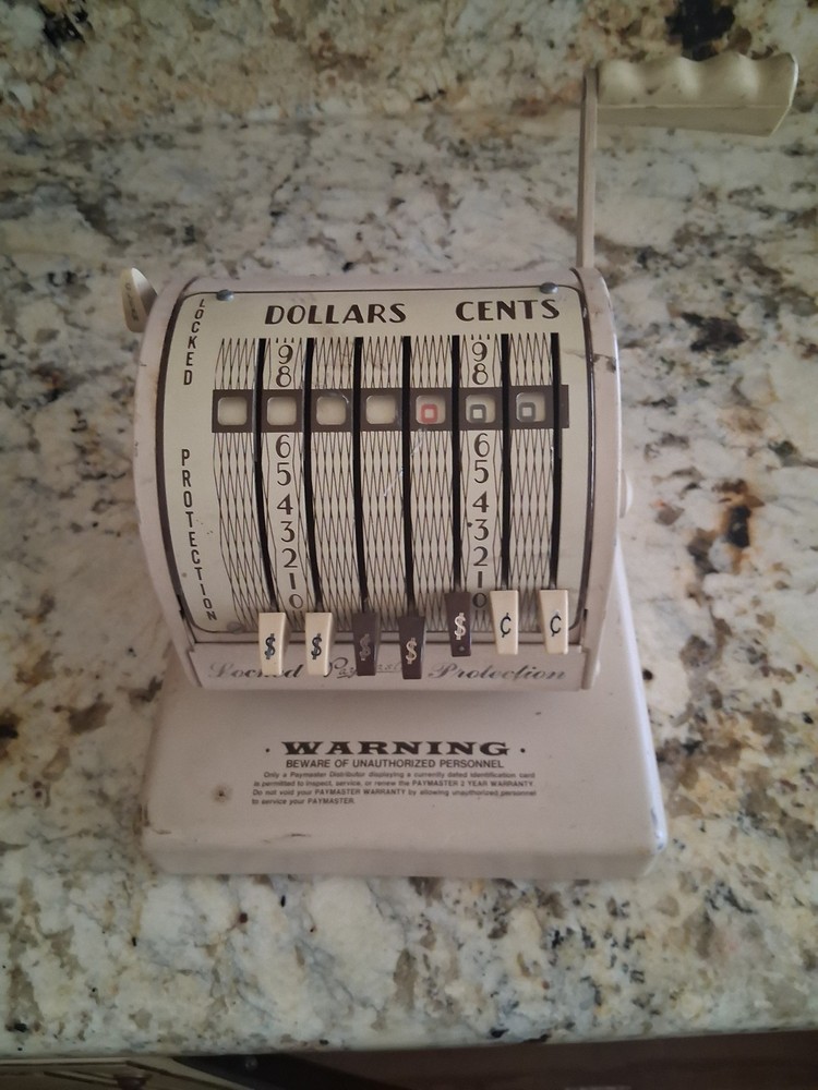 Vintage Authentic Paymaster Check Cutter