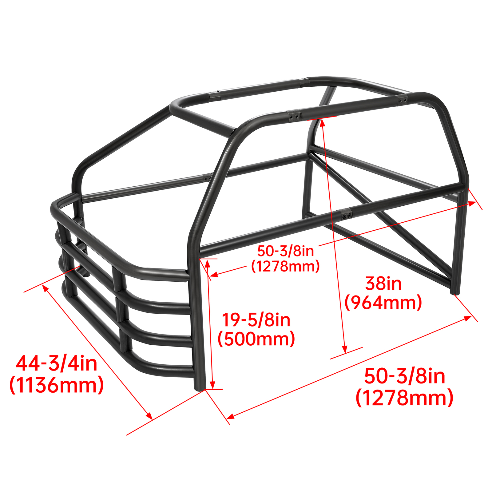 For ALL 22107 Mini Racing Car Universal Roll Cage Kit Steel Standard Roll Bars