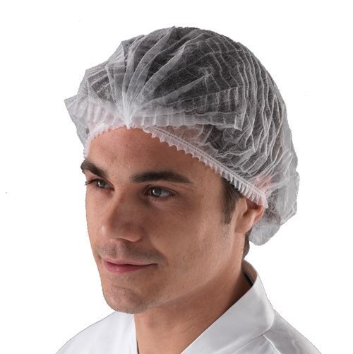 100-1000pcs Disposable Hair Net Non-Woven Head Bouffant Hair Cap 24"