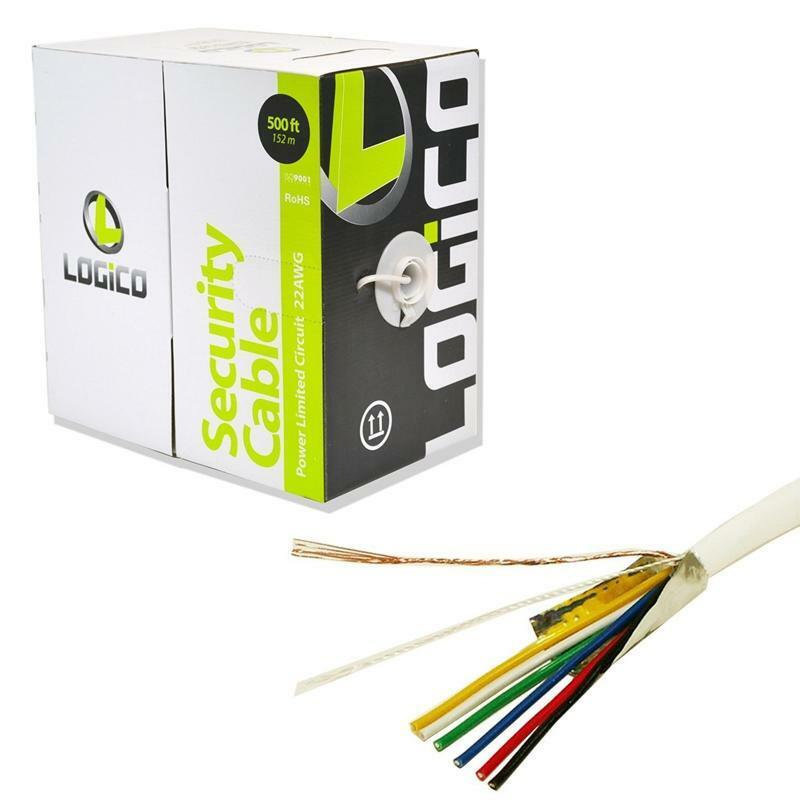 Security Alarm Cable 22 AWG/6C 500 Feet Stranded Shielded Intercom Speaker Wire
