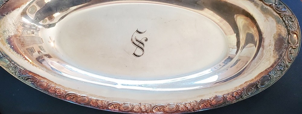 Vintage 12" Silverplated Serving Tray