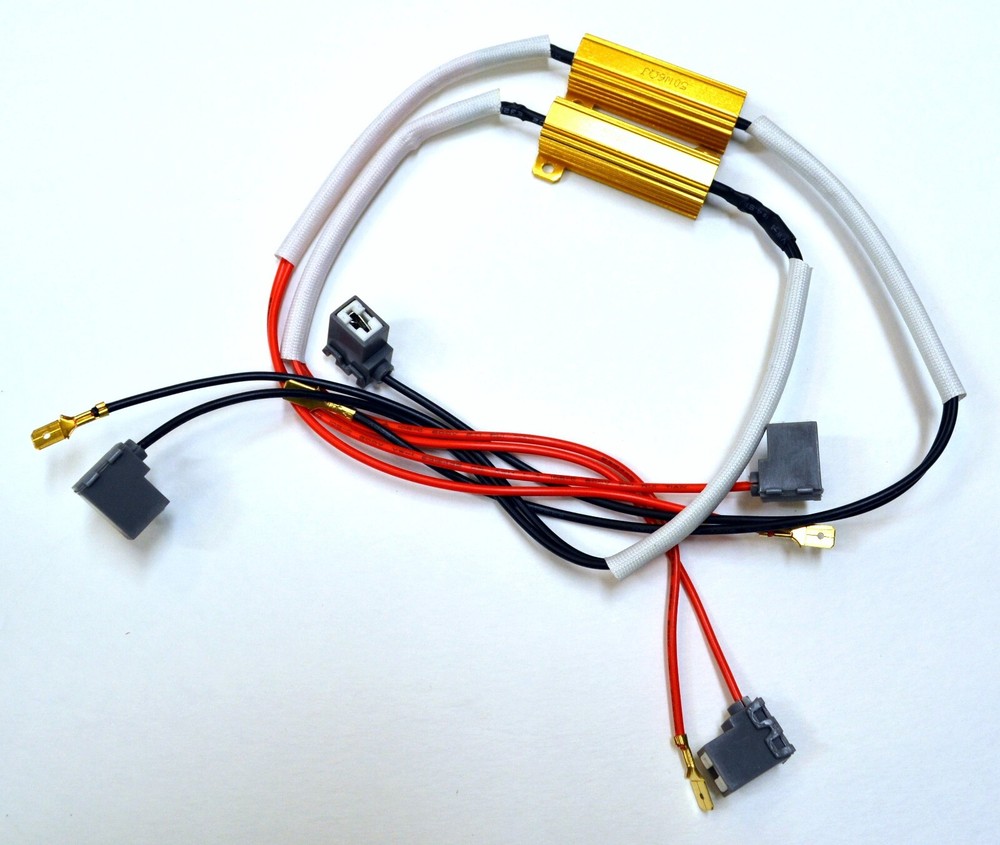 Wire LED Resistor Canceler Error Decoder H3 DRL Light Cornering Flicker Stop Fit