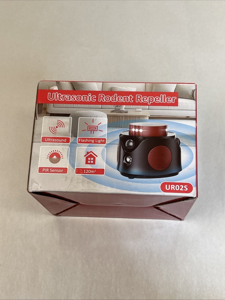 Ultrasonic Mouse Repellent Plug-in with PIR Sensor & LED Strobe Light