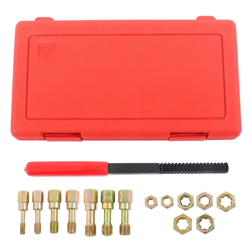 LABLT M6 M8 M10 M12 Metric Thread Chaser Set Practical Thread Restorer Tool 15pc