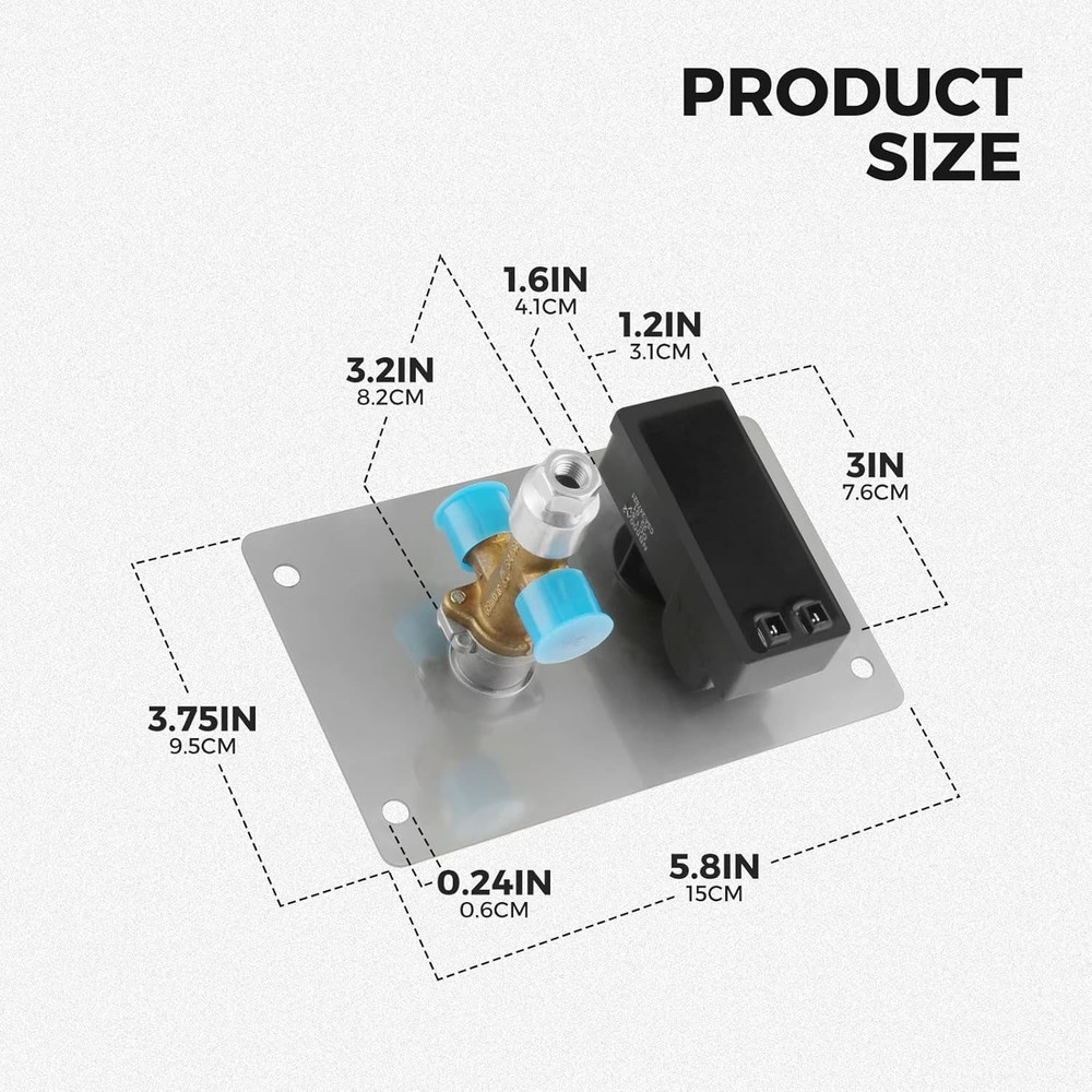 FLAT PANEL BRAZIER VALVE CONTROL SYSTEM FIRE PIT GAS BURNER SPARK IGNITION KIT