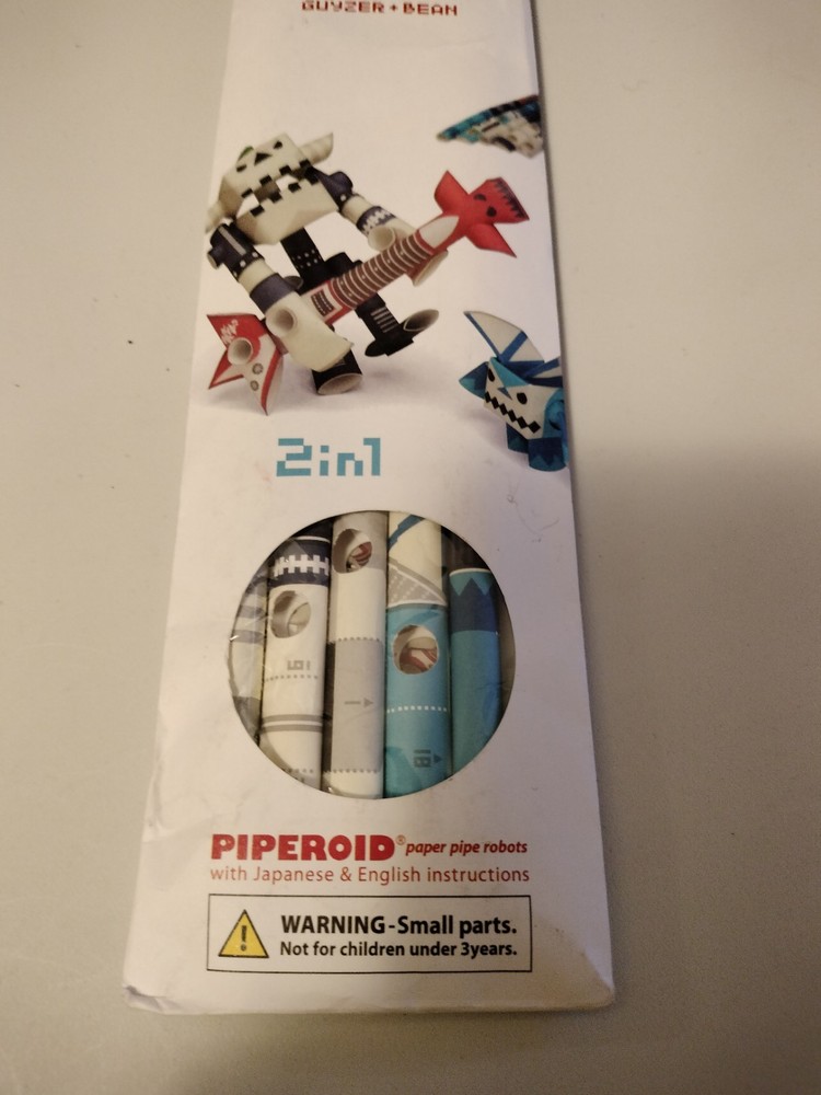 PIPEROID Guyzer & Bean 2-in-1 Paper Pipe Robot Craft Kit