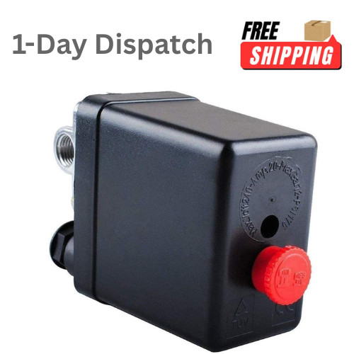 Central Pneumatic Air Compressor Pressure Switch 90-120 PSI 240V Replacement
