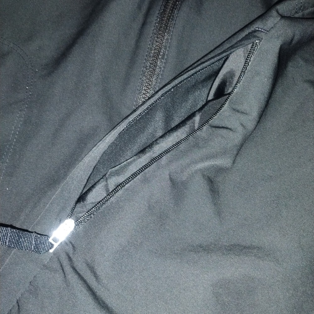 Nike Golf Jacket Men Extra Large Black Solid Full Zip Logo Pockets Golfer XL