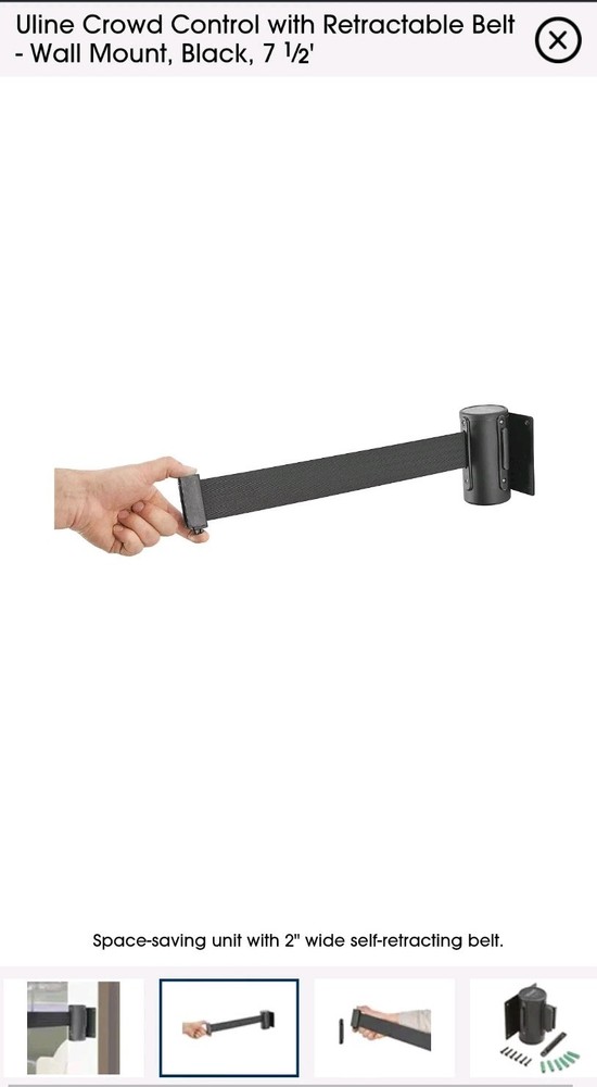 ULINE Retractable Barrier H-5098