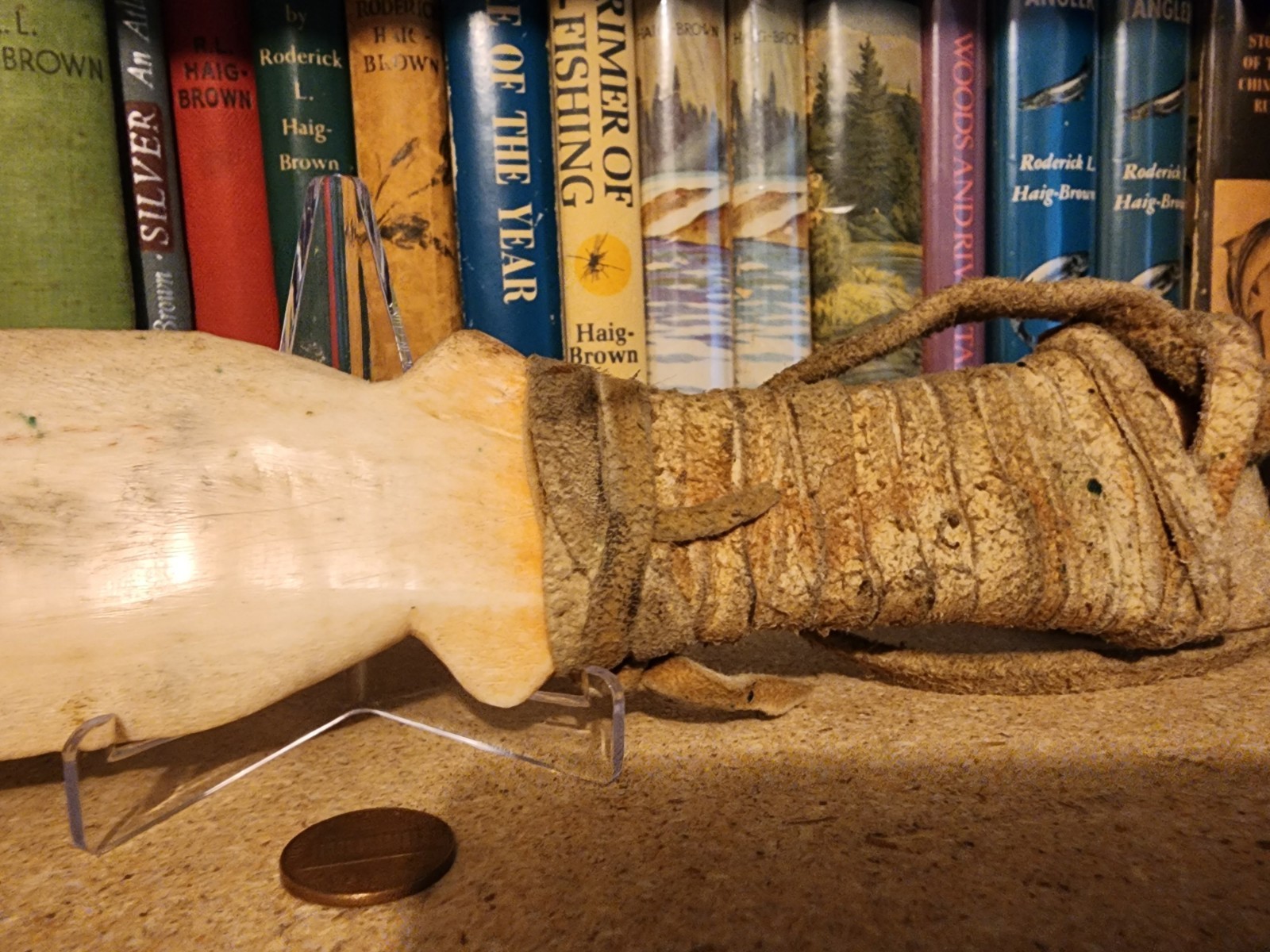 Early 20th Cent. Alaska Inuit Snow Cutting Knife Authentic Carved Blade