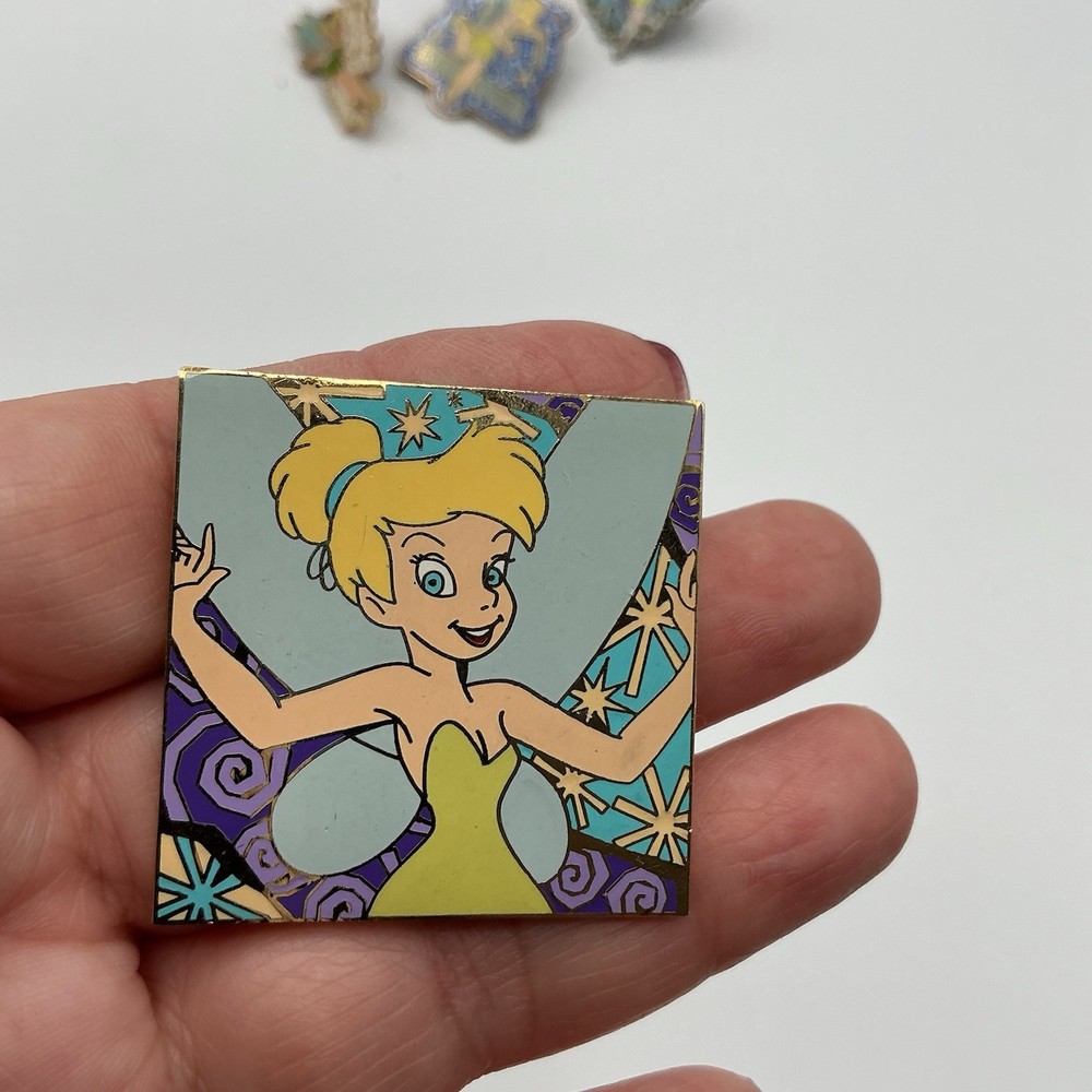 DISNEY DLR TINKER BELL PSYCHEDLIC SQUARE PIN ~ 2004
