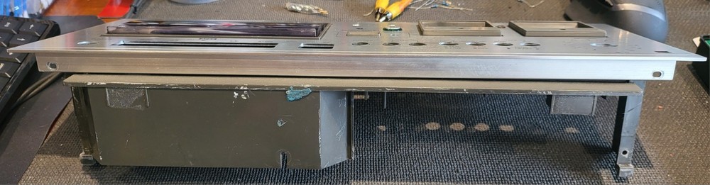 SHARP RT-1155 CASSETTE DECK FACEPLATE WITH PLASTIC FACE BACKING, FREE SHIPPING.