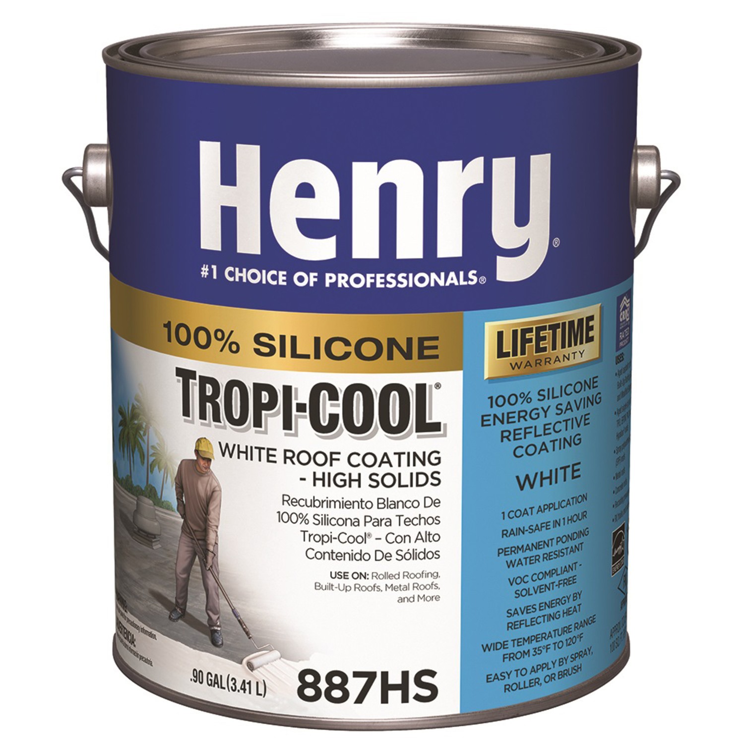 Henry Tropi-Cool White Silicone Roof Coating 0.9 gal