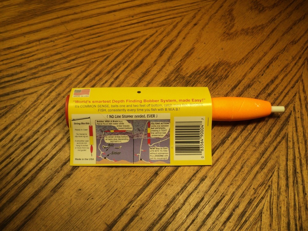 Bobber With A Brain Jr 10 Pack Slip Float w/ Orange Top