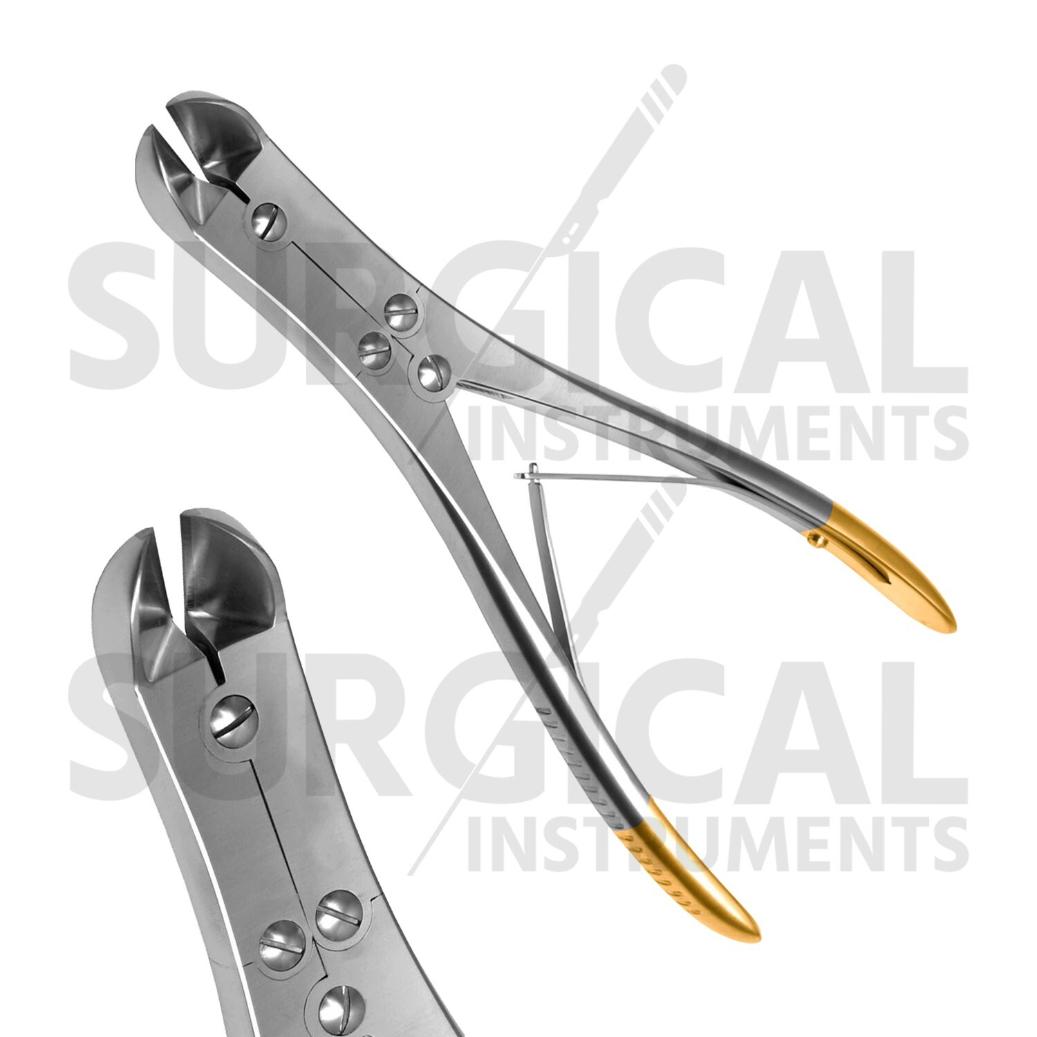 T/C Pin & Wire Cutter Orthopedic Surgical 8.5" Angled Curved German Grade