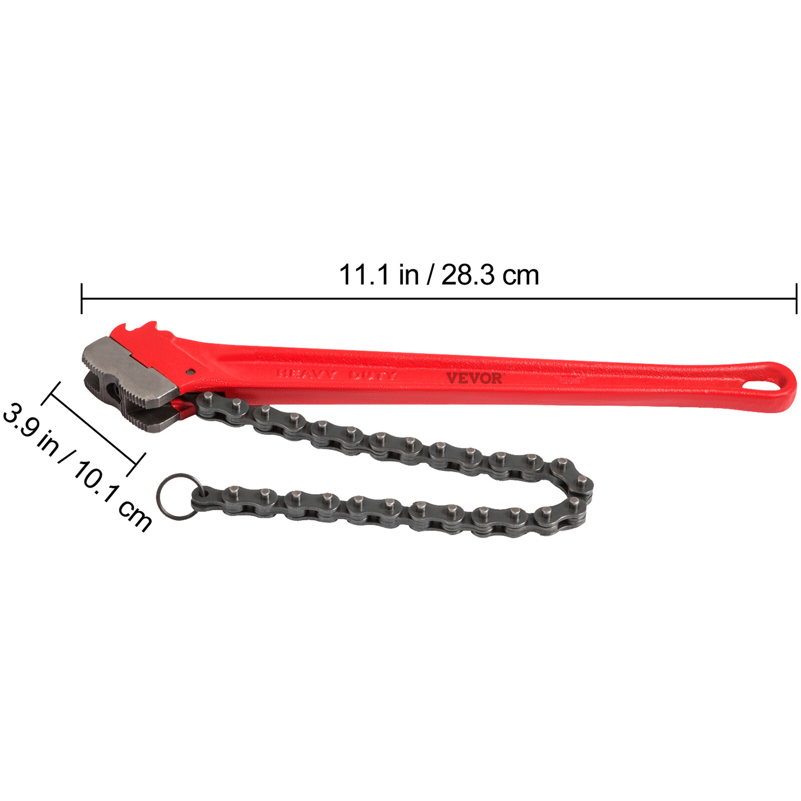 VEVOR 36" Pipe Chain Wrench Steel Ratcheting Wrench 30" Chain 7.5" Capacity