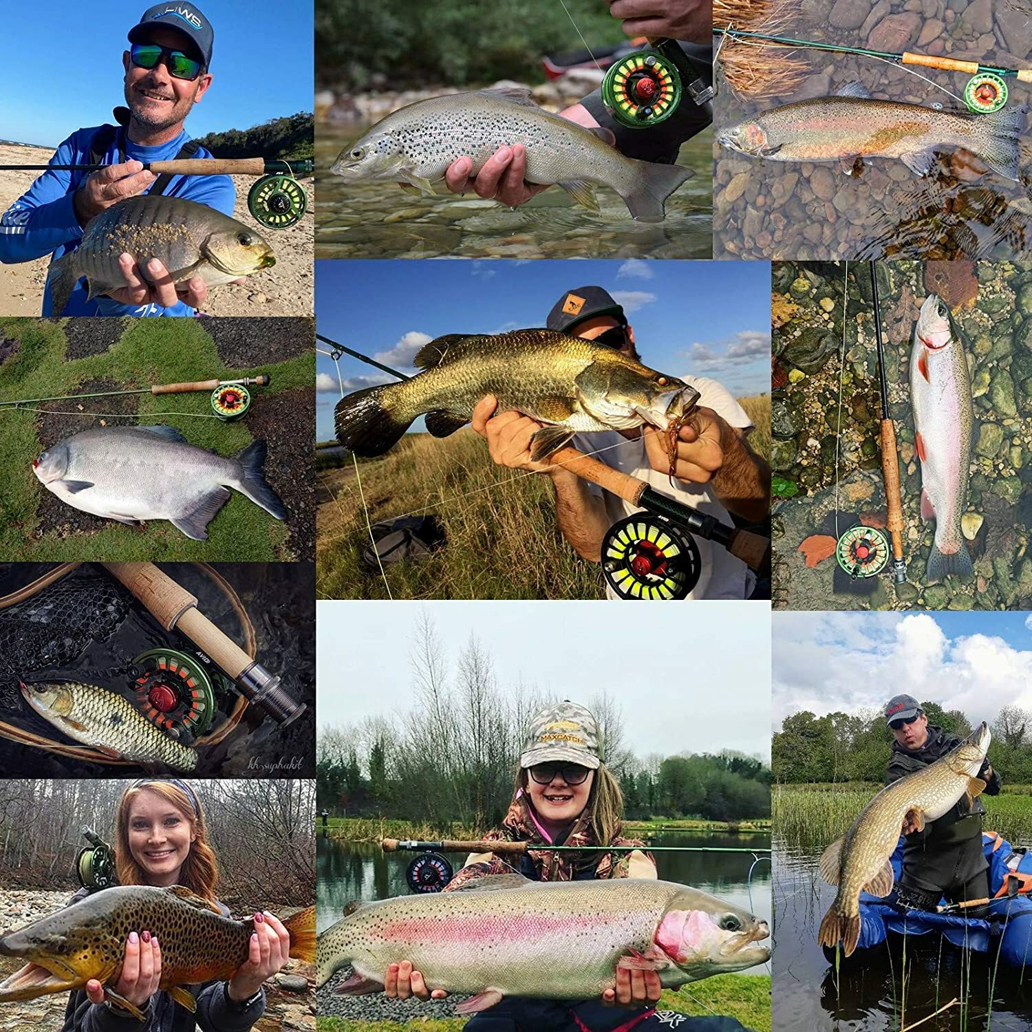 Maxcatch Premier Fly Fishing Rod Reel Combo Complete 9' Fishing Outfit Kits