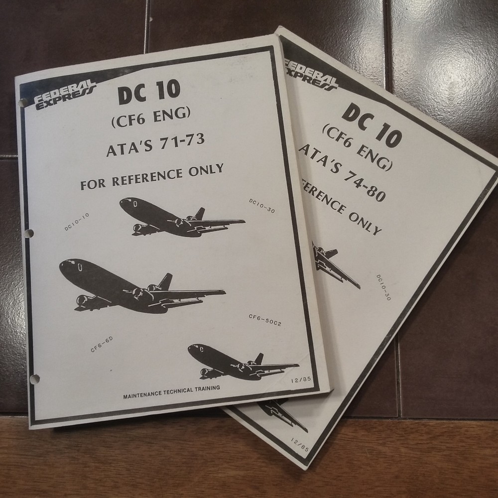 GE CF6 Engine Maintenance Technical Training Manuals, a 2 Vol. Set
