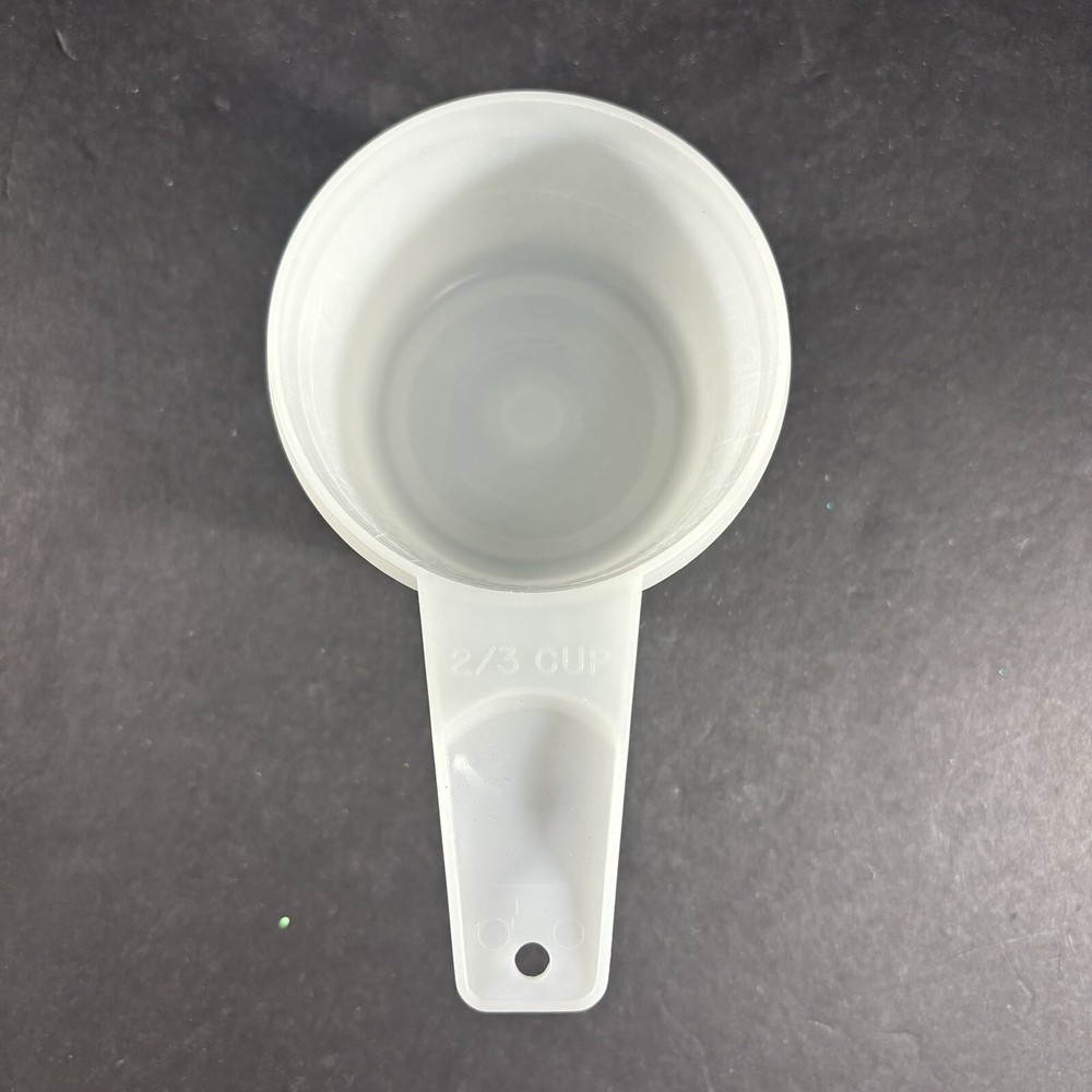 Tupperware #763 Sheer White Measuring 2/3 Cup Replacement Vintage