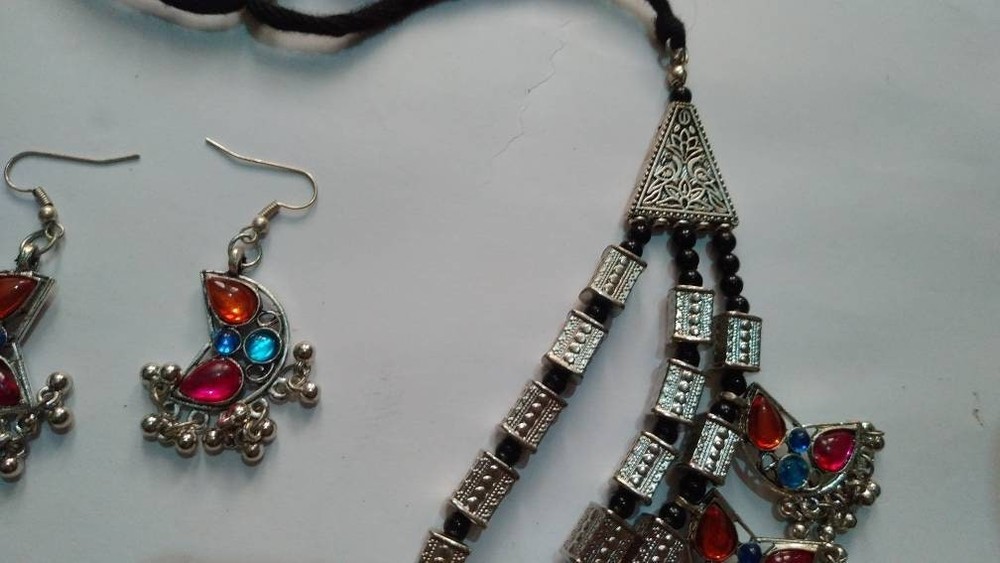 Bollywood Oxidized Handmade Beaded Stylish Necklace