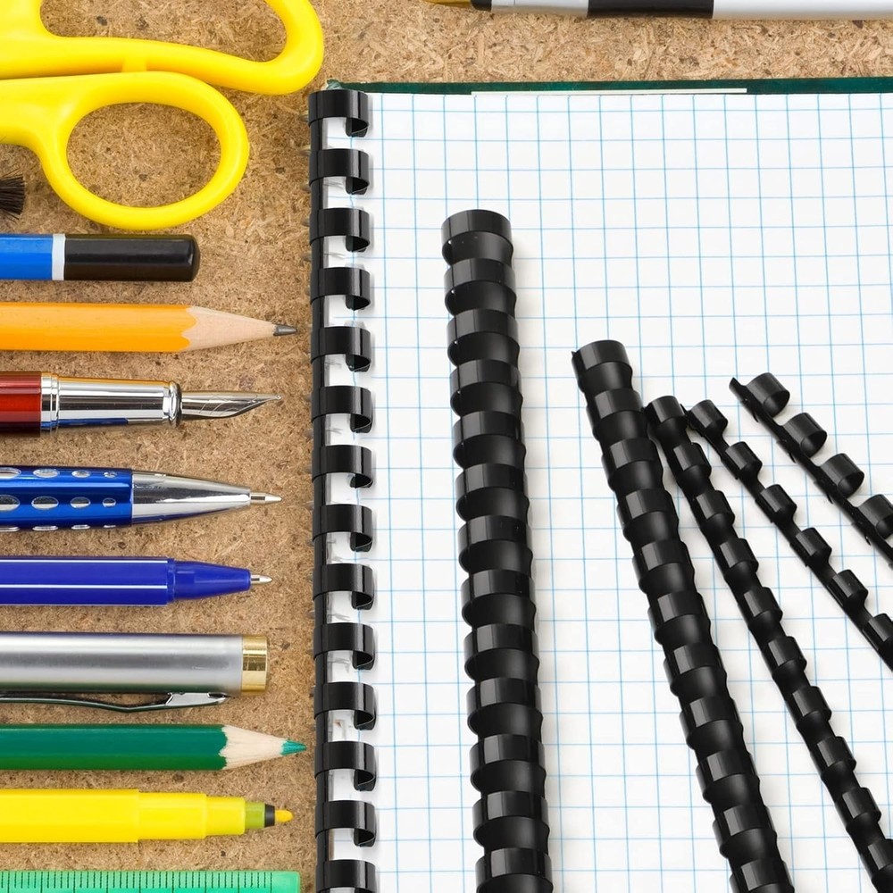 Versatile 150-Piece Plastic Binding Combs with 6 Sizes for Notebooks & More