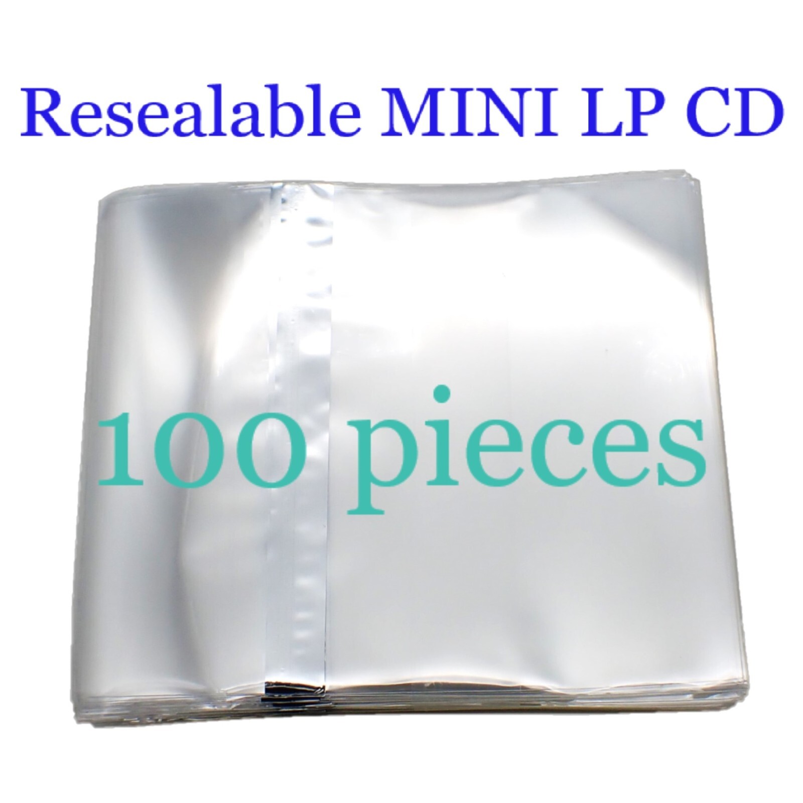 Resealable Outer Replacement Plastic Sleeves for MINI LP CDs 100 pieces