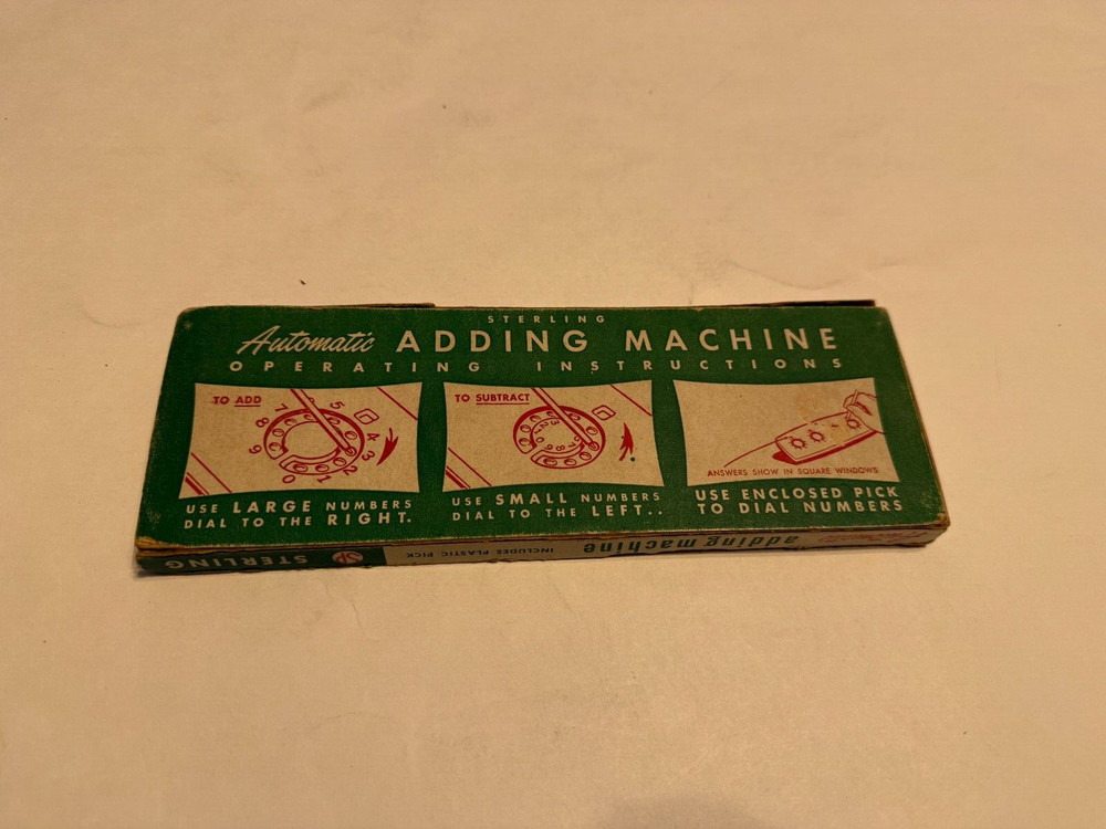 Vintage Sterling Add-it Automatic Adding Machine with Stylus and Original Box