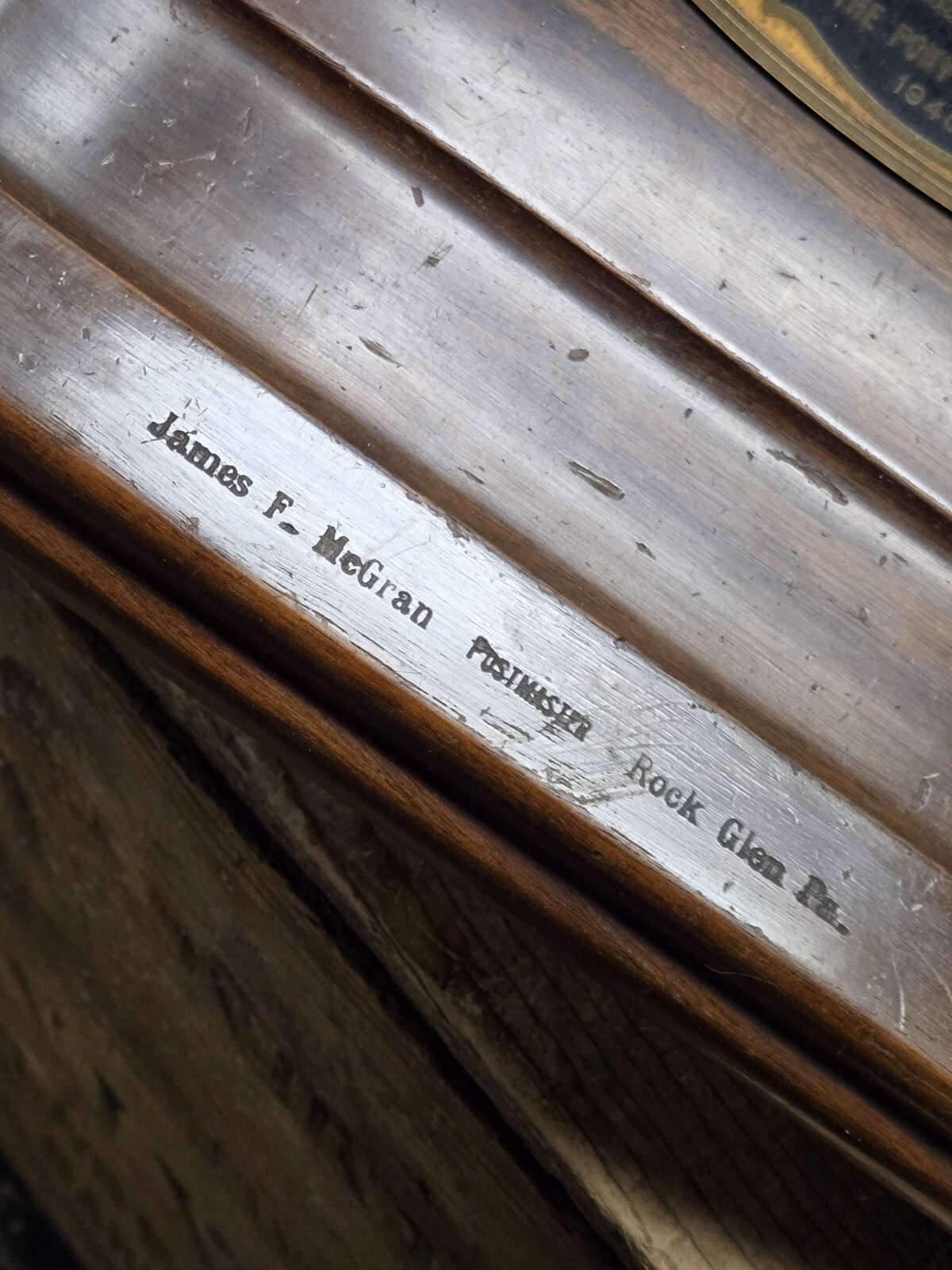 Old 1940 Pony Express Presentation Sheaffer Pen Desk Set Roosevelt Rock Glen PA