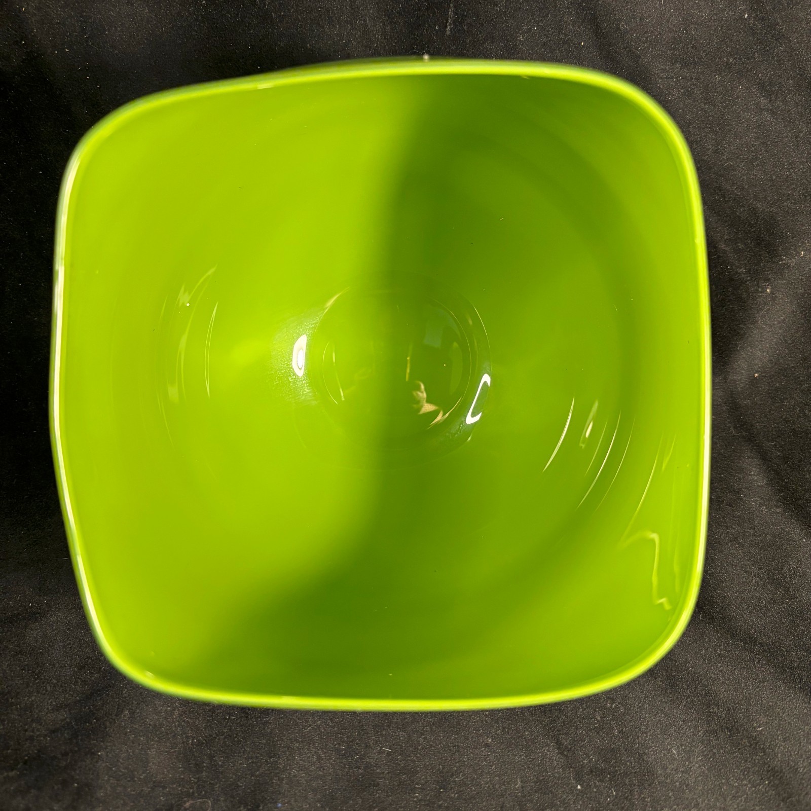 LGE Royal Copenhagen "Quadro" Crystal Bowl - Peter Svarre - Citrus Green