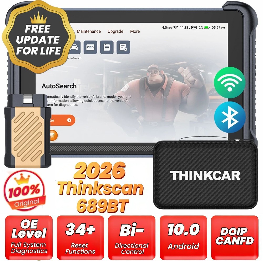 Thinkcar E.CU Coding 689BT OBD2 Scanner Diagnostic Tool Bidirectional All System