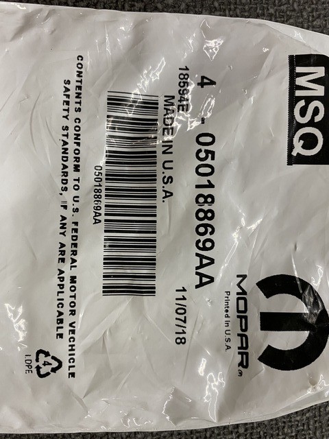 Genuine Mopar Blank Key 05018869AD