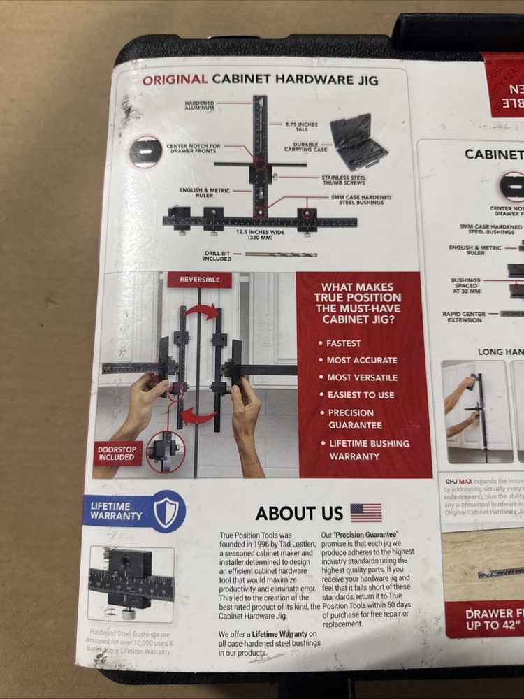 True Position Tools Cabinet Hardware Jig MAX TP-CHJ-MAX USA NEW