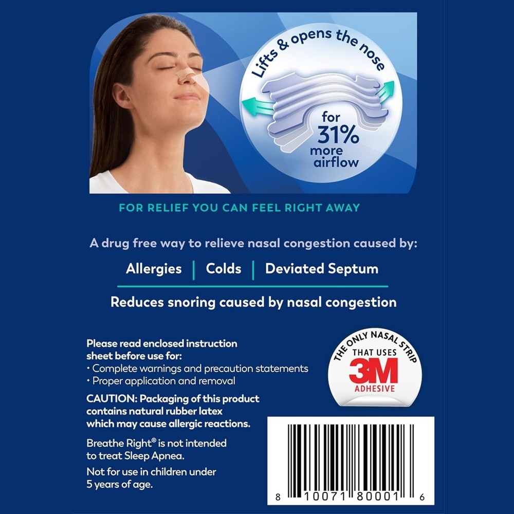 Sensitive Skin Approved Nasal Strips - Extra Strength Snoring Solution 26-Pack