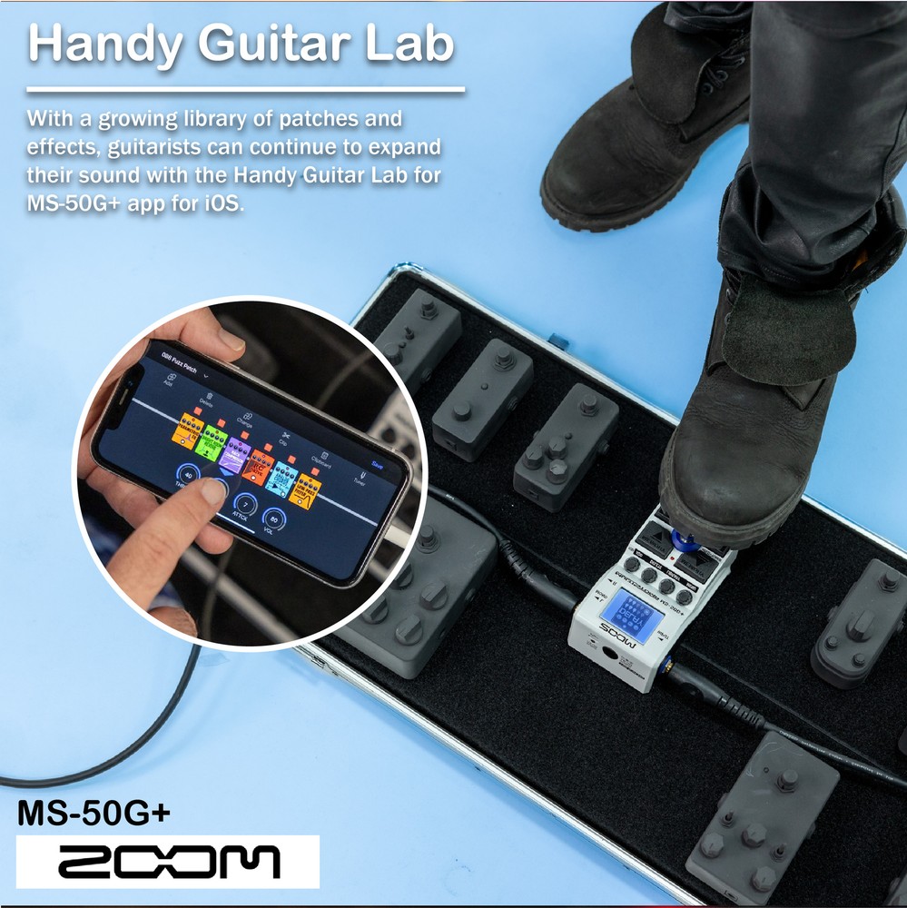 Zoom MS-50G+ MultiStomp Multi-FX Guitar Pedal Bundle
