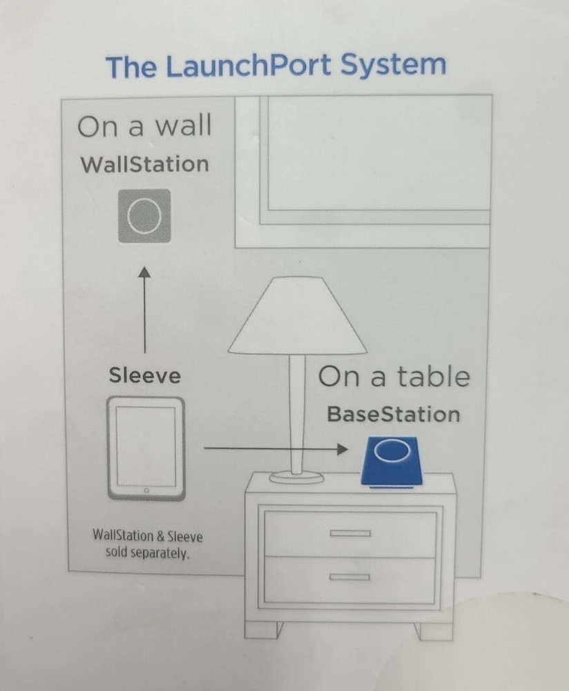 iPort Black LaunchPort BaseStation Mounts & Charges iPad via Inductive Charging