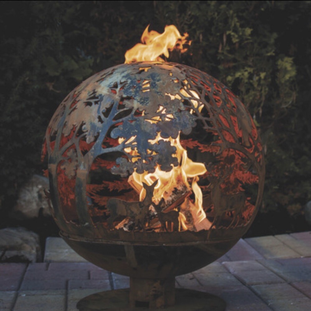 Wildlife Laser Cut Fire Pit Globe — EXTRA LARGE