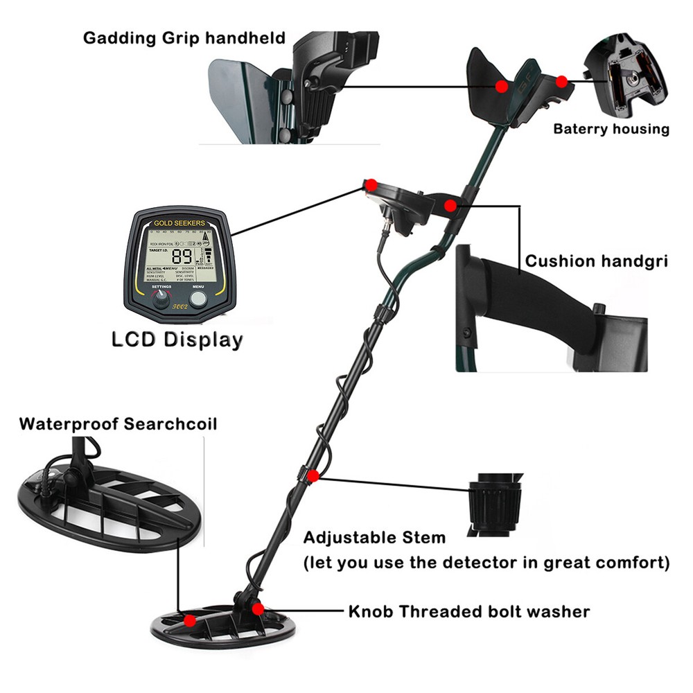 Finder Long Range Underground Treasure Pinpoint High Sensitivity Coin Digger Kit