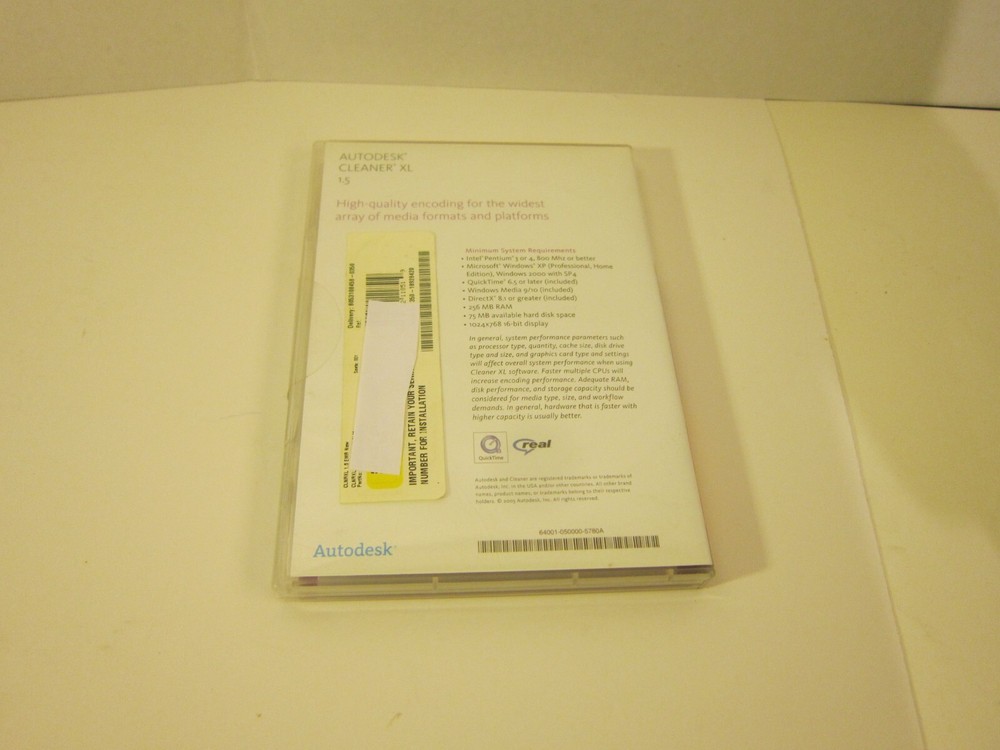Autodesk Cleaner XL 1.5 Media Encoding Software with Serial # & Activation #BR