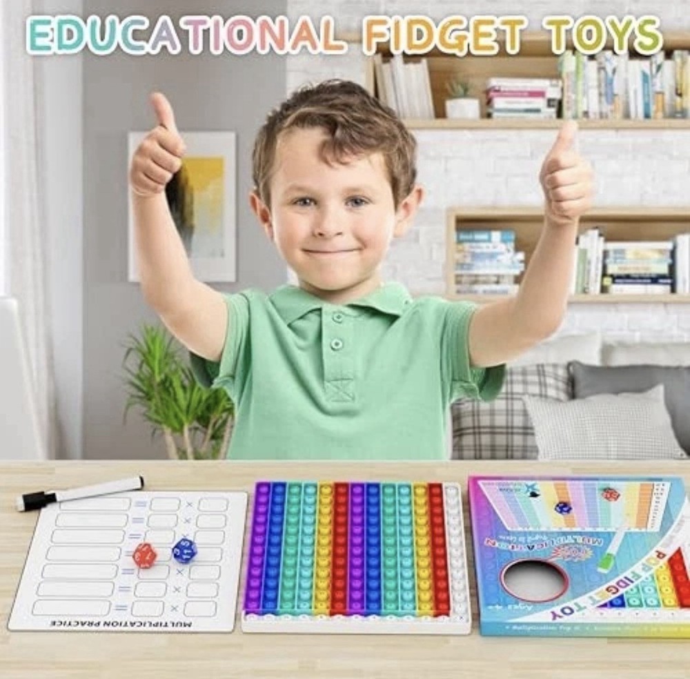 Multiplication Chart Pop It - Multiplication Game Board, 12X12 Times Table Math