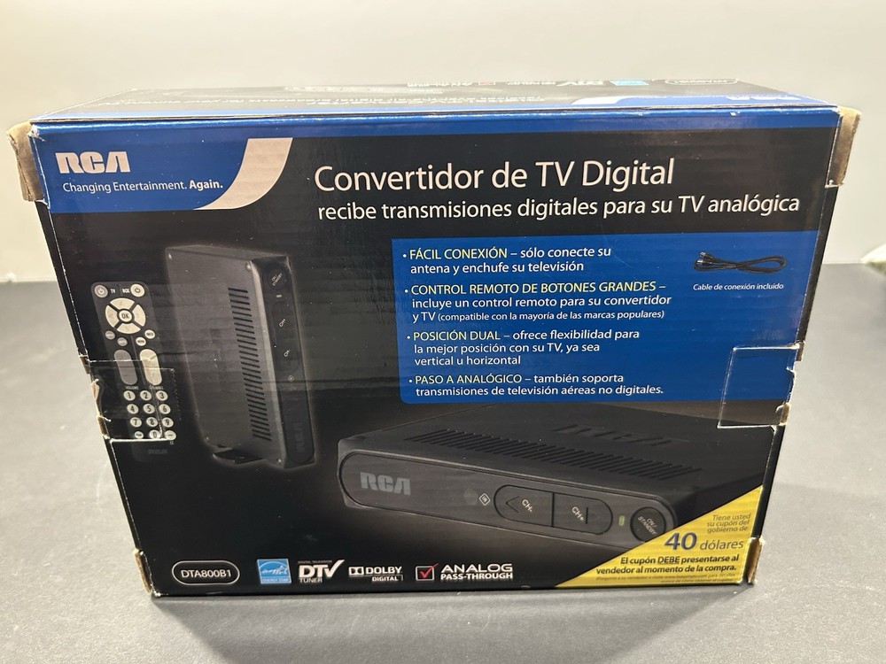 RCA DTA800B1 Digital TV Converter Open Box Includes Remote