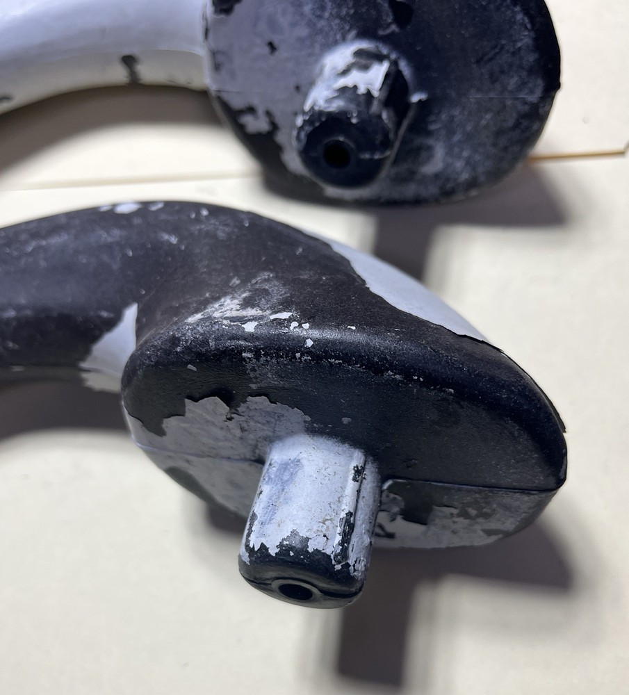 5 Plastic Snow Geese Decoy Heads Rough