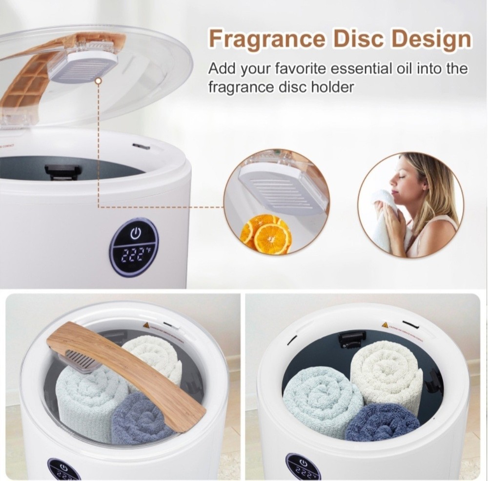 Towel Warmer Bucket Style with Remote Control Adjustable Timer, Child Lock