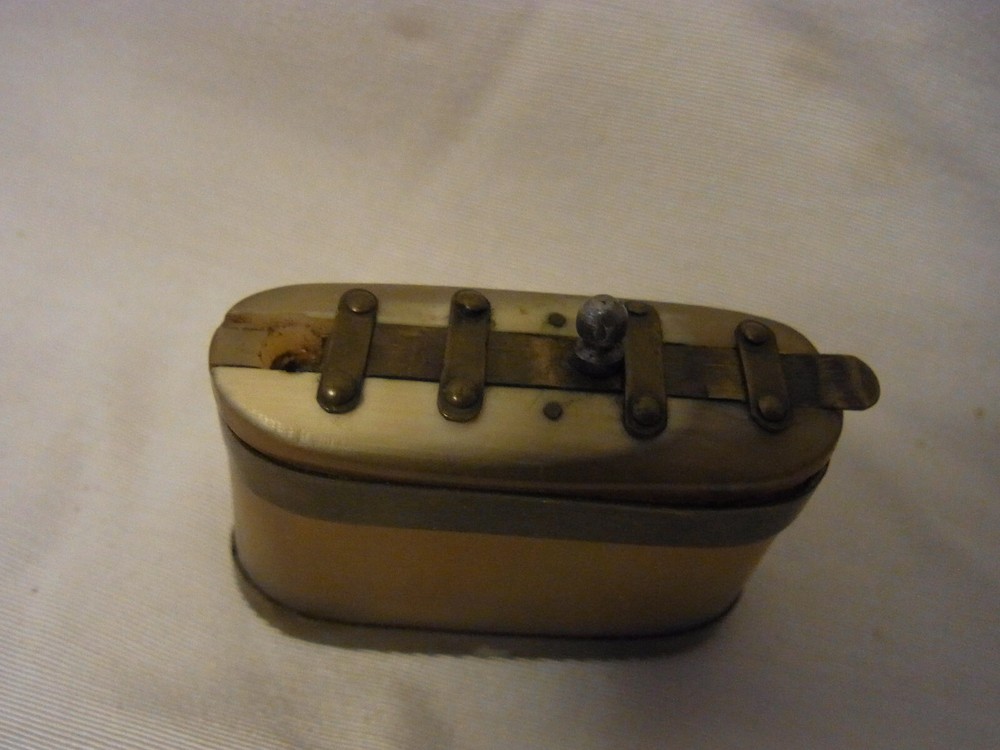 Snuff Box Horn Antique German #R