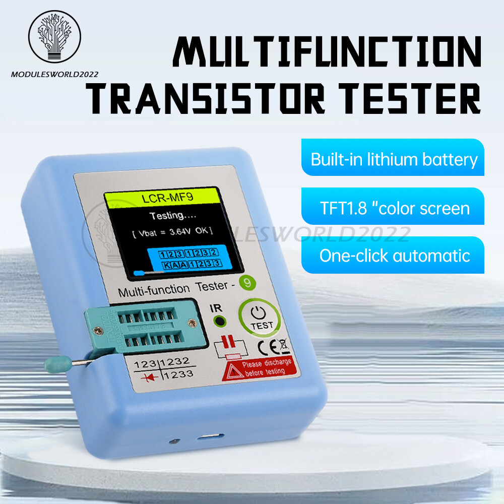 MF9 High Precision Transistor Tester Diode Triode NPN PNP MOSFET Rechargeable