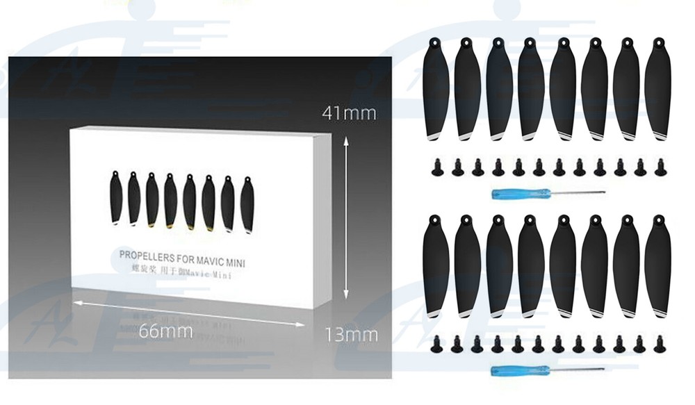 16pc Silver Low-Noise Propellers Foldable Drone Props Blades for DJI Mavic Mini