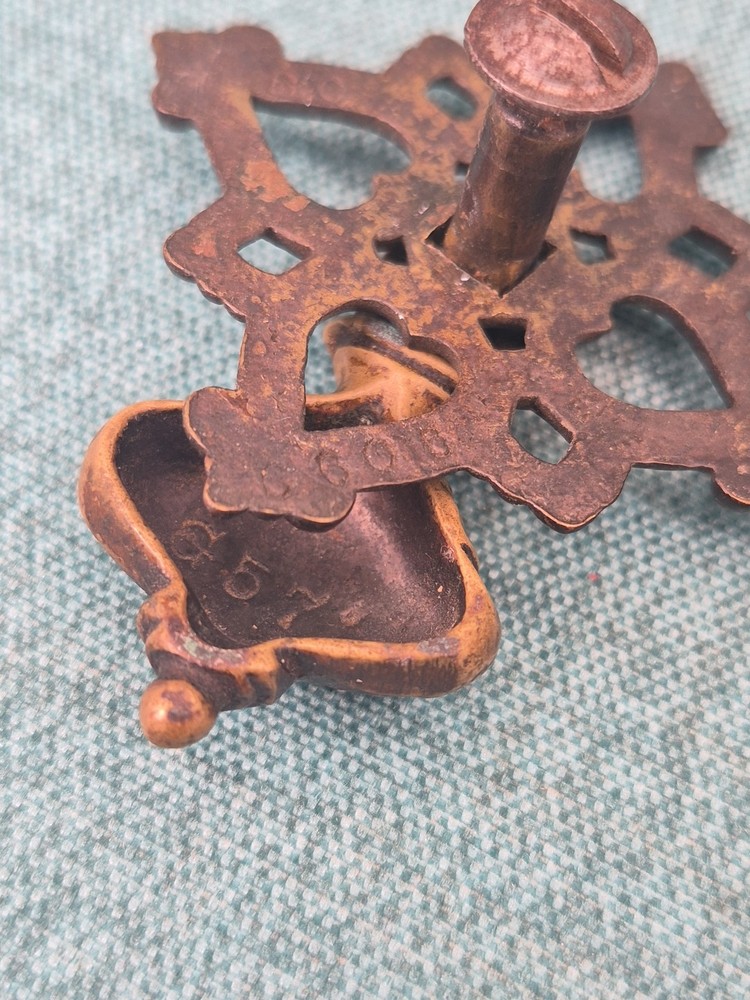 Antique Brass Hanging Drop Pulls Set of 2