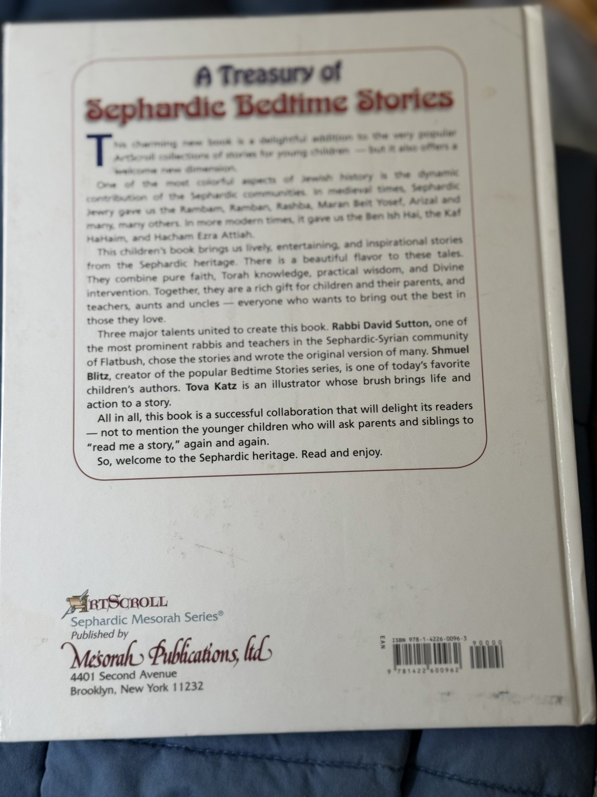 Artscroll 2 Book Set A Treasury Of jewish And Sephardic Bedtime Stories